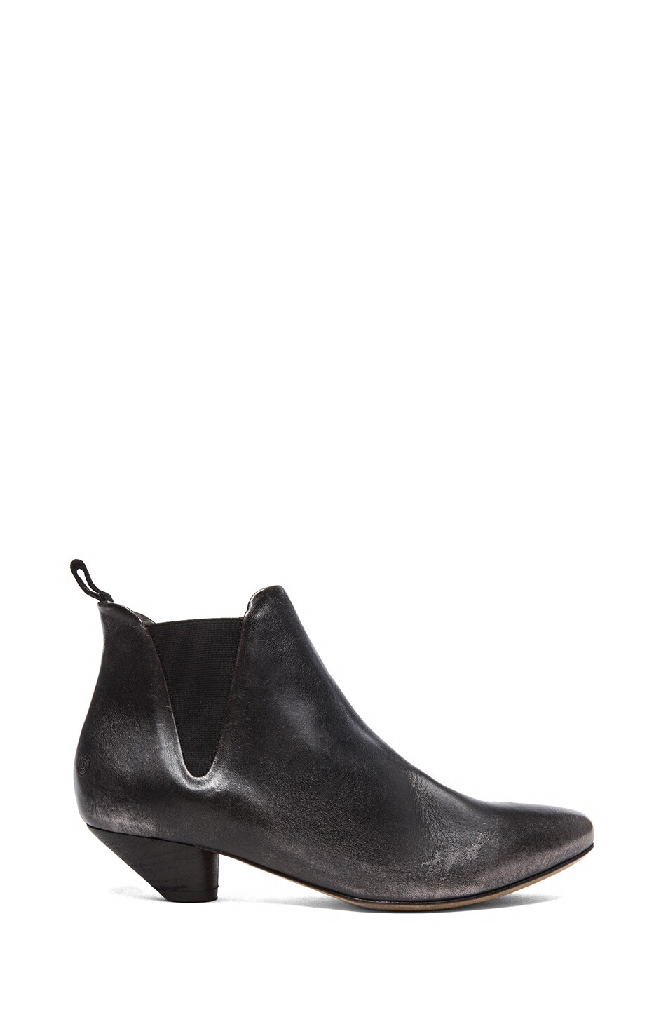 Image 1 of Marsell Slip On Leather Ankle Booties in Asphalt