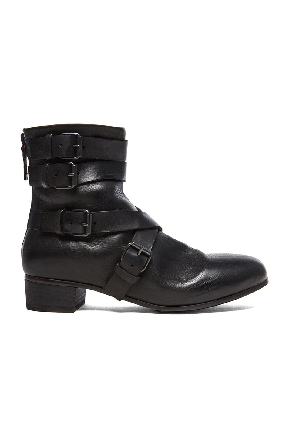 Image 1 of Marsell Moto Leather Ankle Boots in Nero