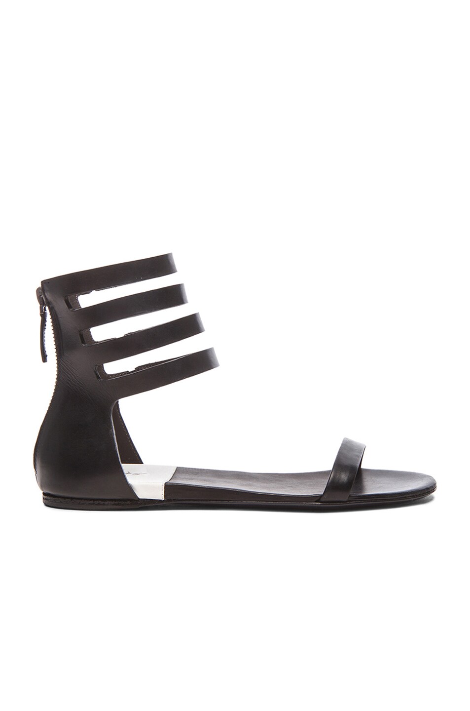 Image 1 of Marsell Flat Ankle Strap Sandals in Black