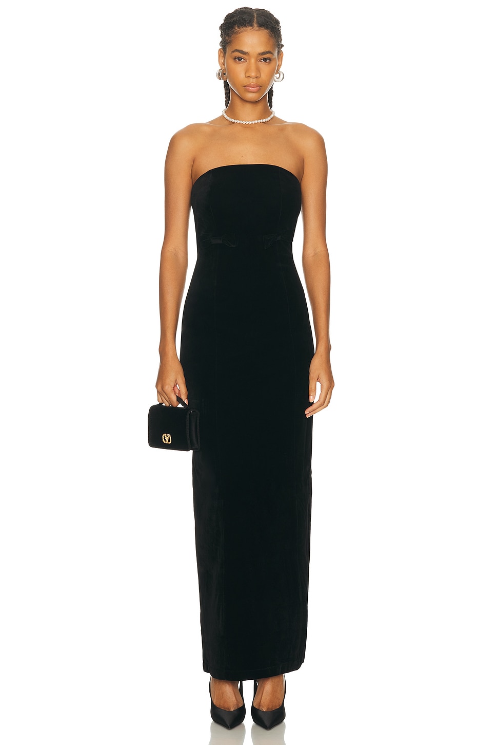 Image 1 of Marlies Grace Rose Dress in Black