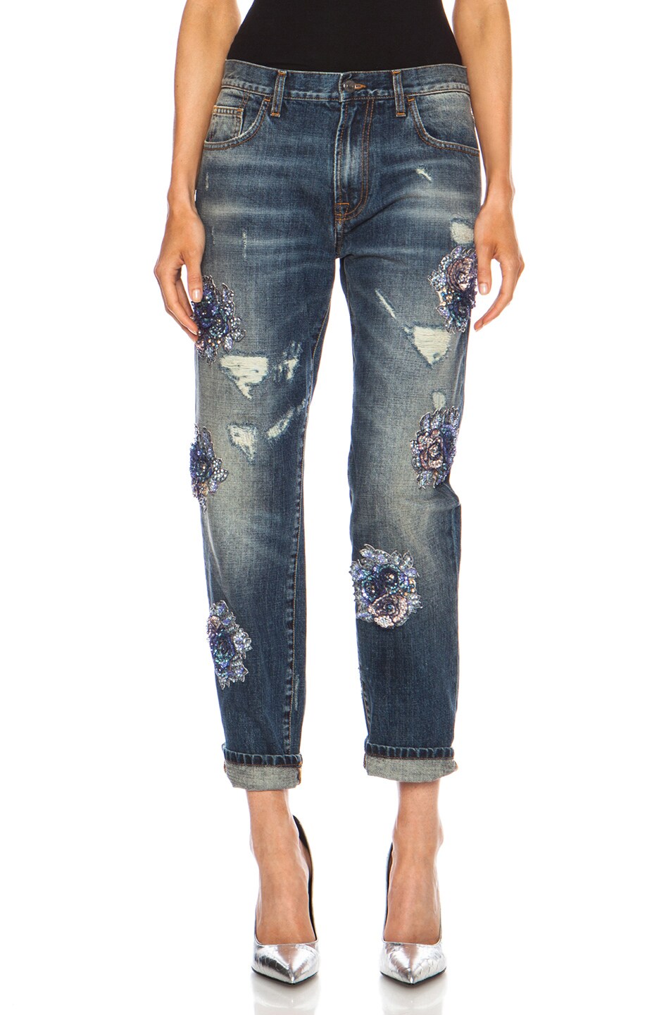 Image 1 of MSGM Jeweled Jeans in Blue
