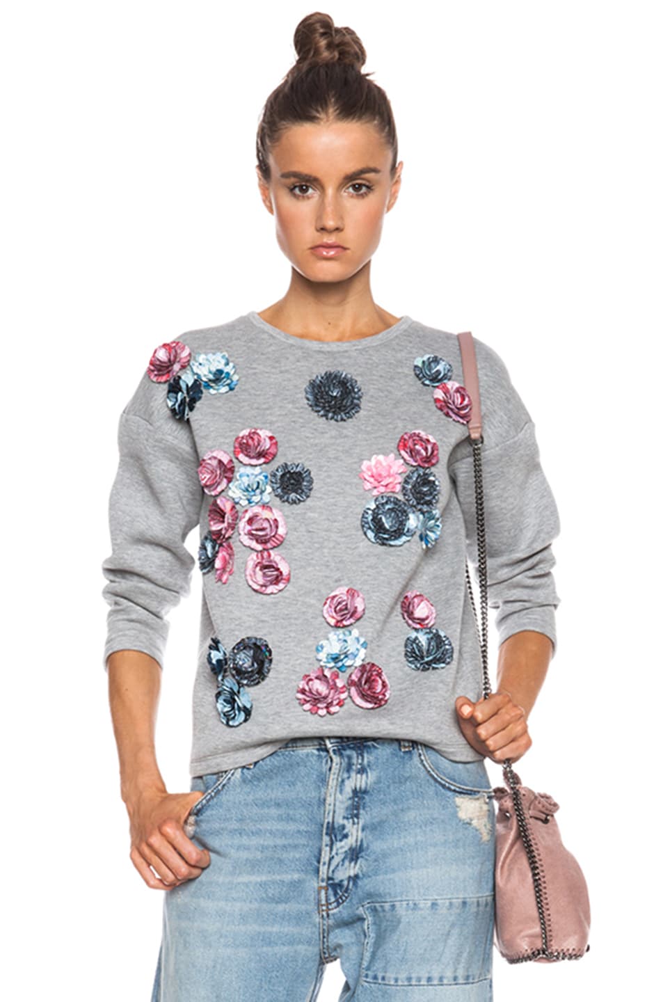 Image 1 of MSGM Embellished Pullover in Grey