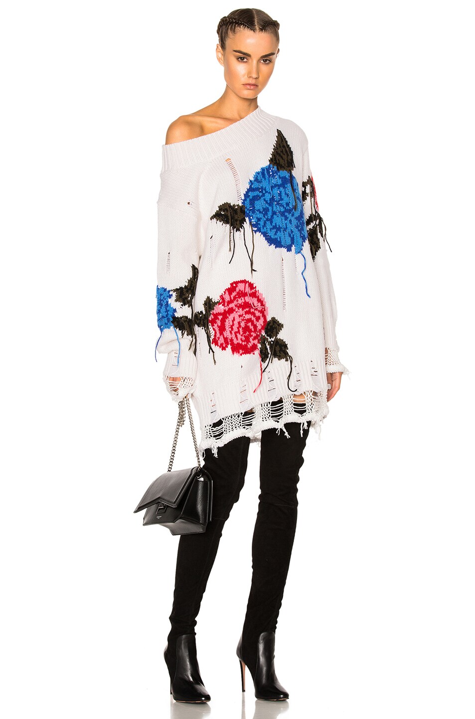 Image 1 of MSGM Floral Sweater in White