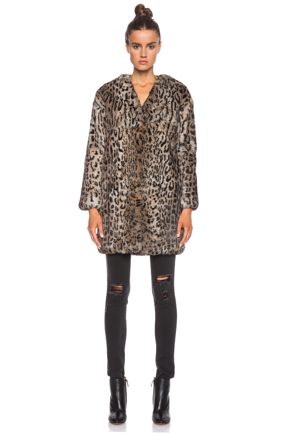 MSGM Fur Coat In Leopard FWRD msgm-fur-coat-in-leopard-fwrd