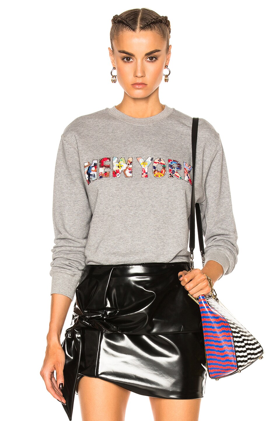 Image 1 of MSGM New York Sweatshirt in Gray