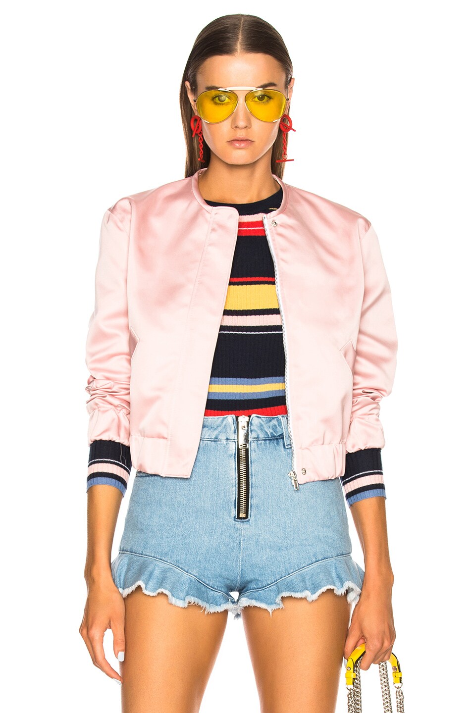 Image 1 of MSGM Bomber Jacket in Pink