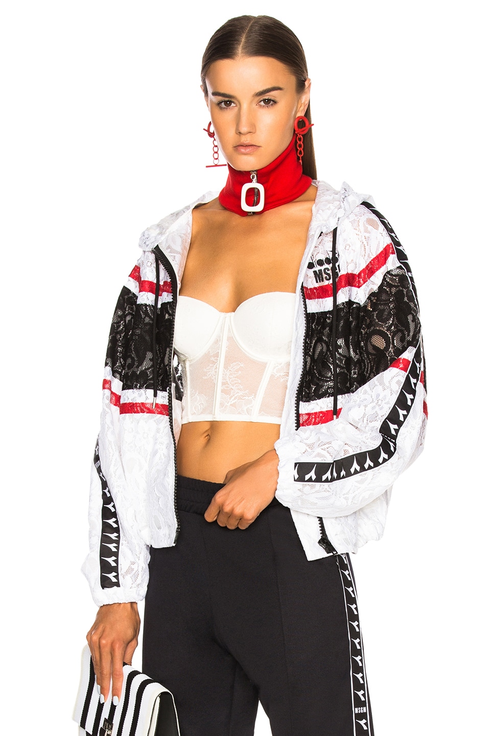 Image 1 of MSGM Diadora Lace Jacket in White