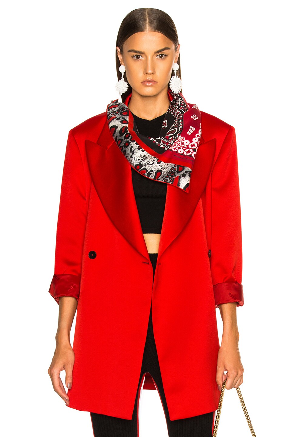Image 1 of MSGM Double Breasted Blazer in Red