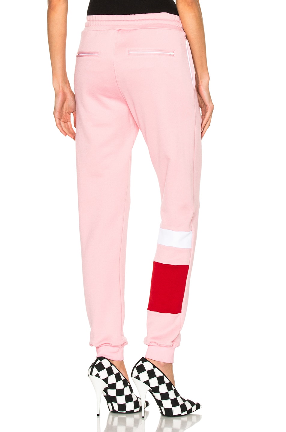 Image 1 of MSGM Track Pant in Contrast Red & White