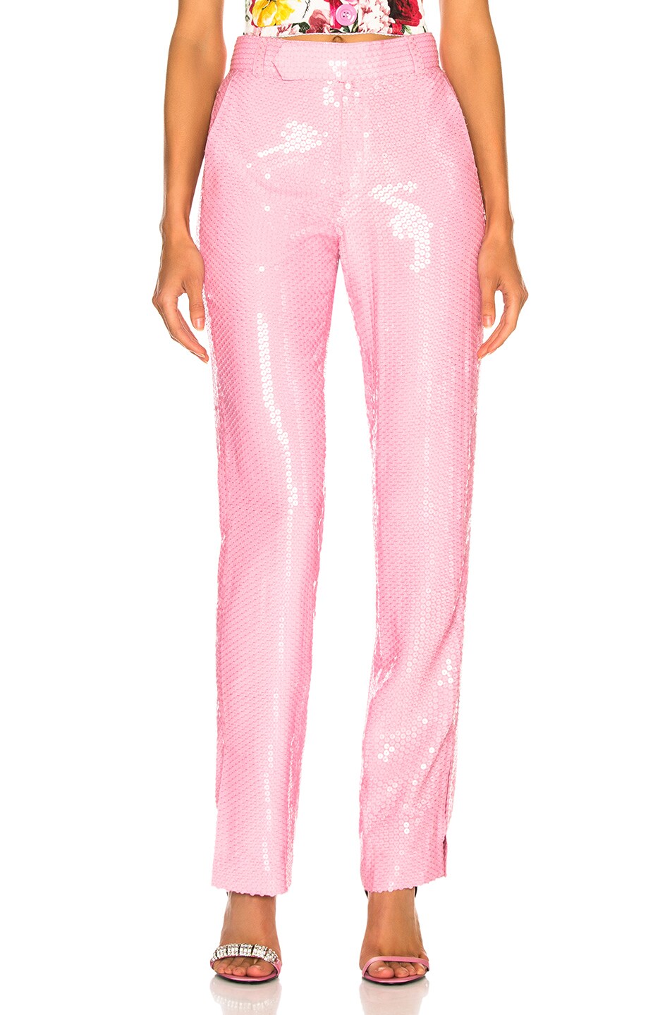 Image 1 of MSGM Sequined Pant in Pink
