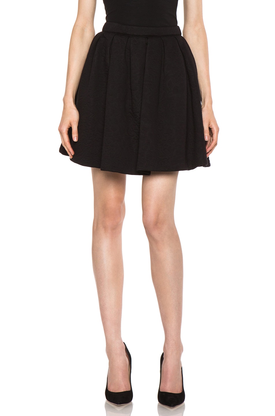 Image 1 of MSGM Neoprene Skirt in Black