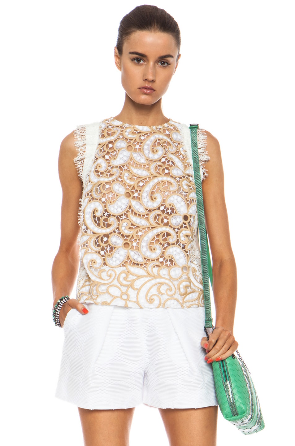 Image 1 of MSGM Poly Macrame Top in Lace