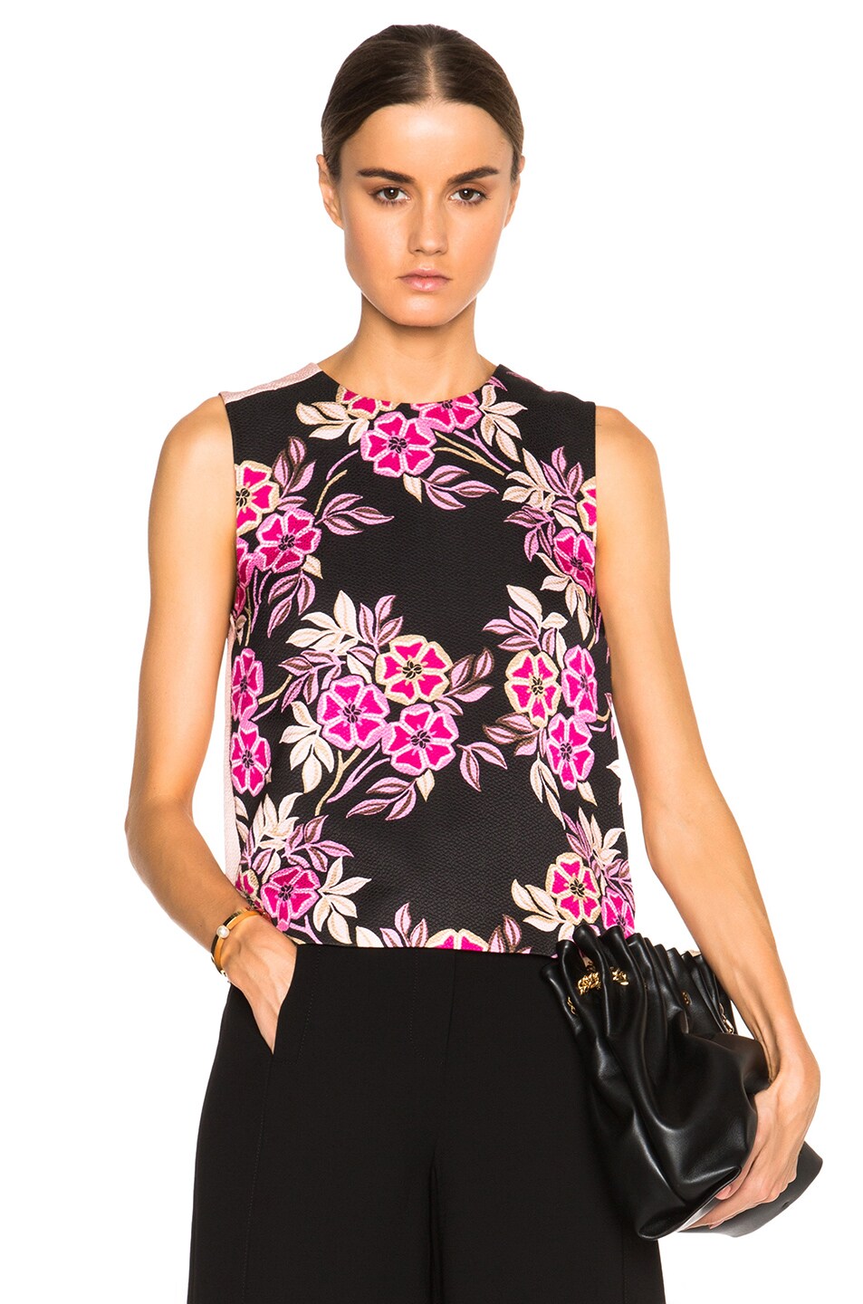 Image 1 of MSGM Floral Print Top in Pink