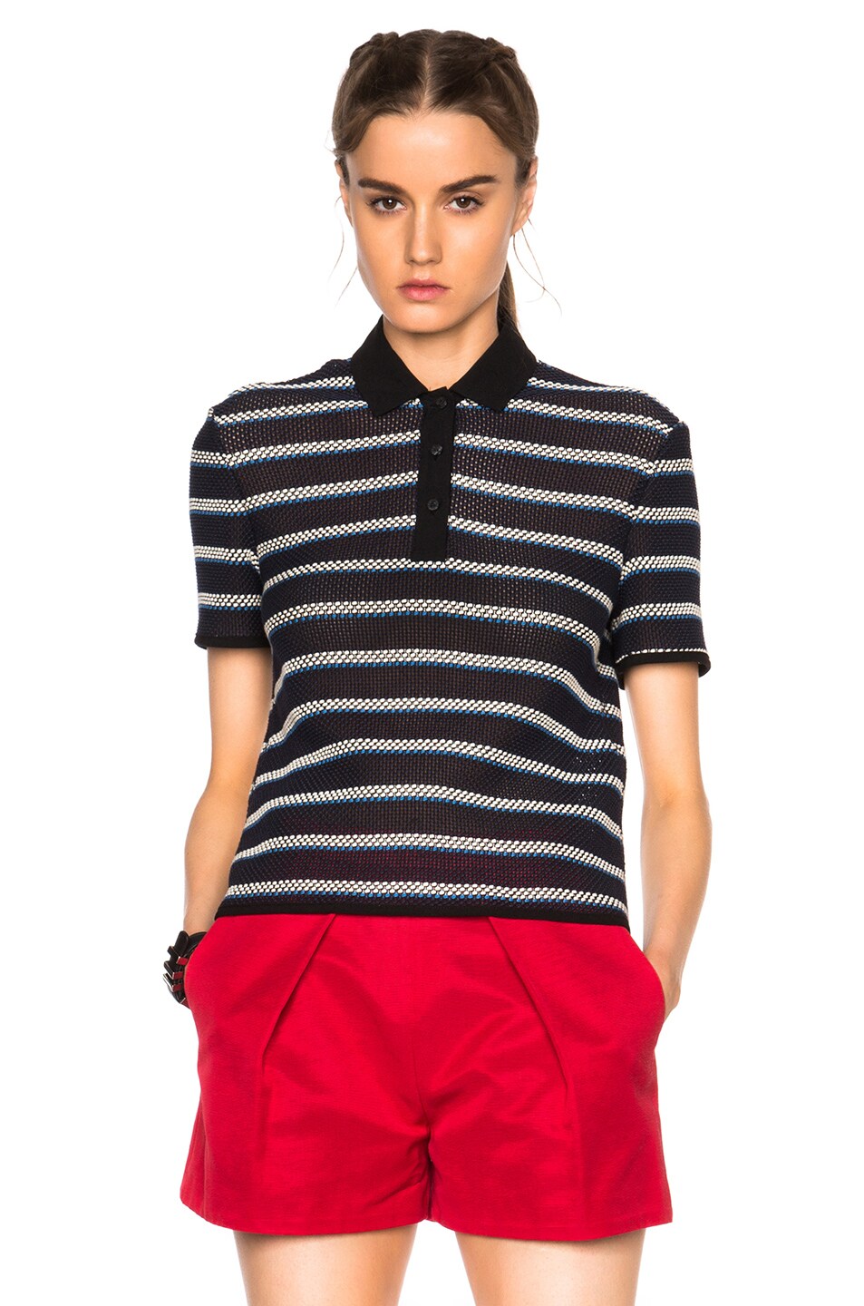 Image 1 of MSGM Knit Polo in Blue