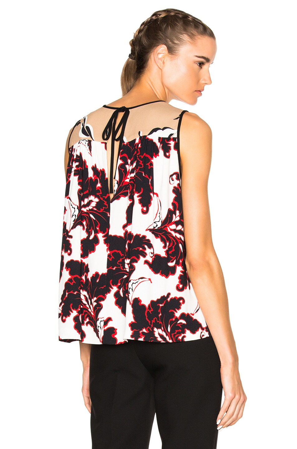 Image 1 of MSGM Printed Sleeveless Top in Black