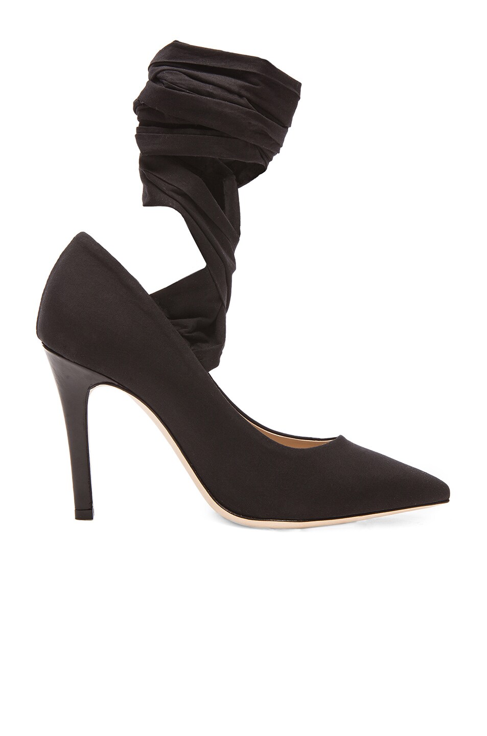 Image 1 of MSGM Torchon Pointy Deco Heels in Black