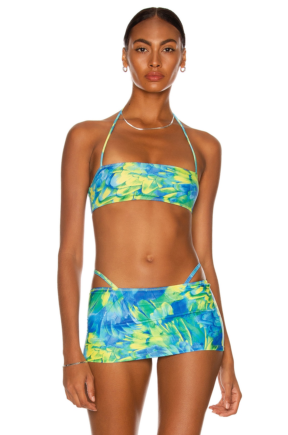 Image 1 of Melissa Simone Kyra Bandeau Top in Blue & Green