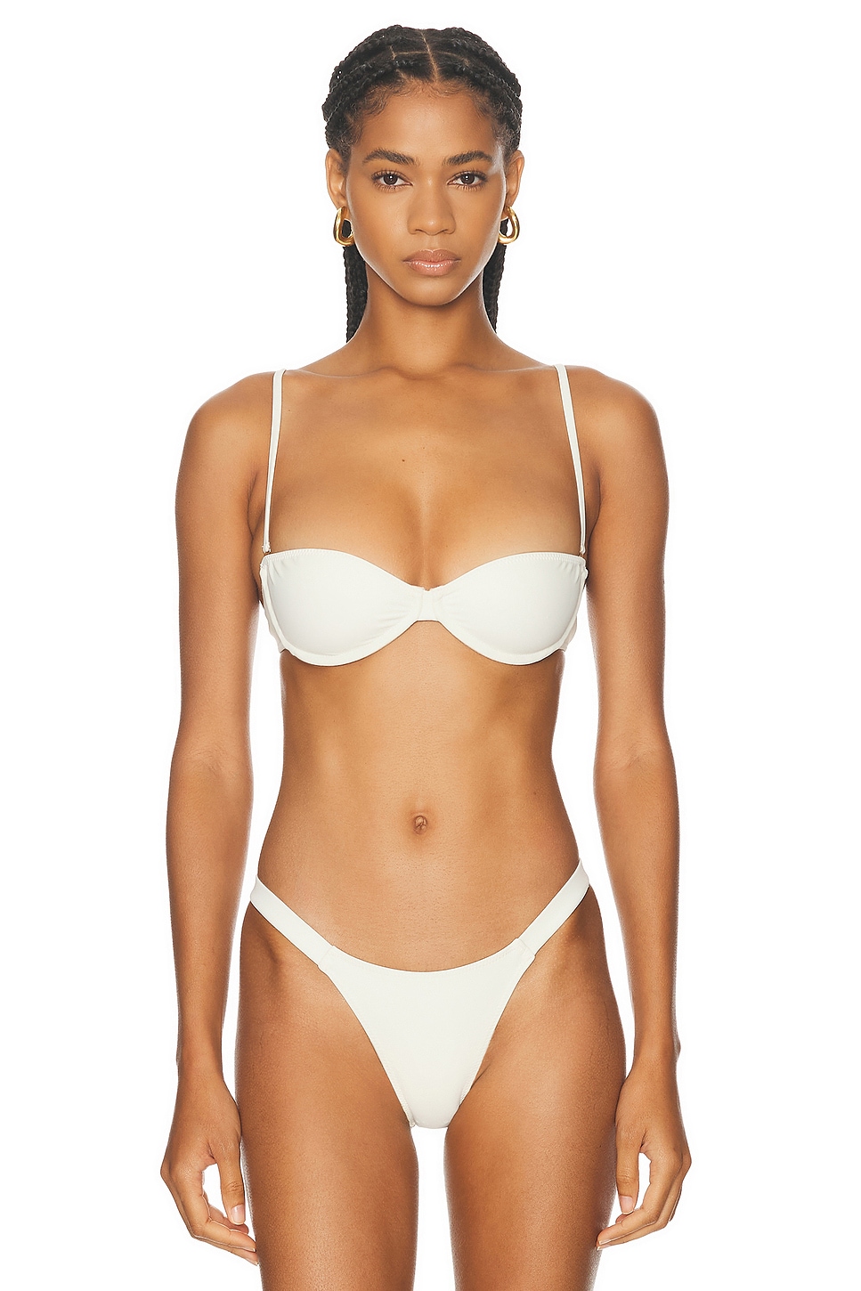 Image 1 of Melissa Simone Melinda Underwire Bikini Top in Vanilla