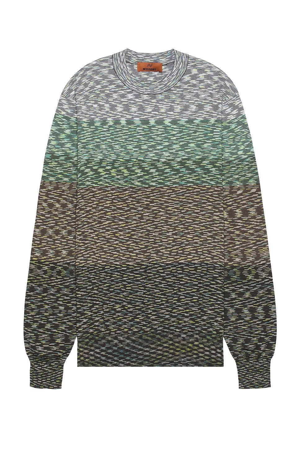 Image 1 of Missoni Crewneck Sweater in Beige & Green