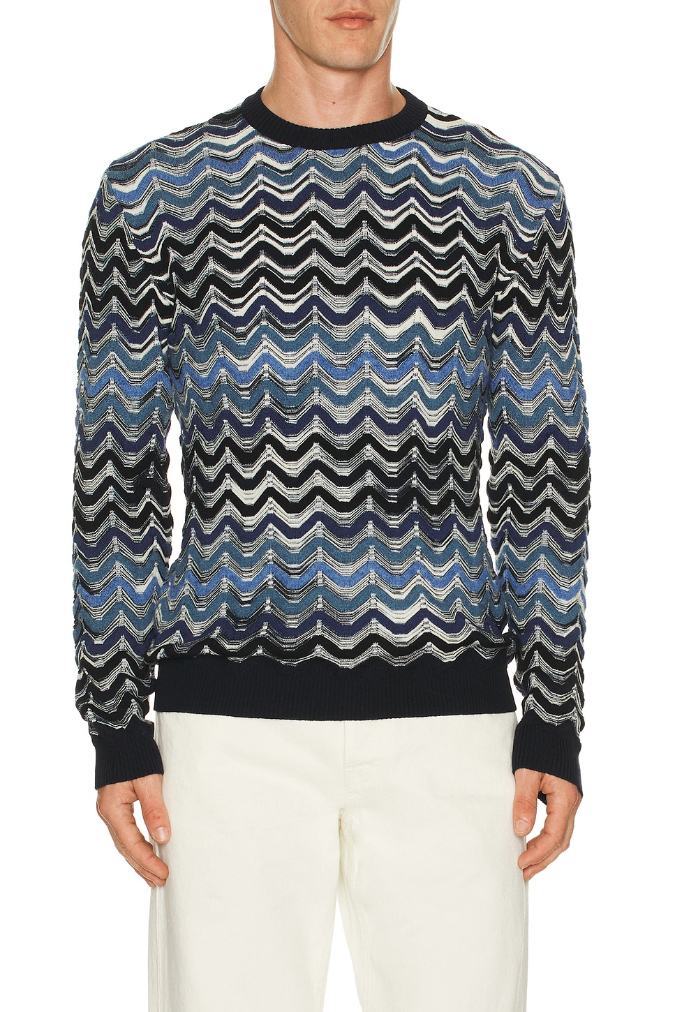 Image 1 of Missoni Crewneck Sweater in Blue Tones
