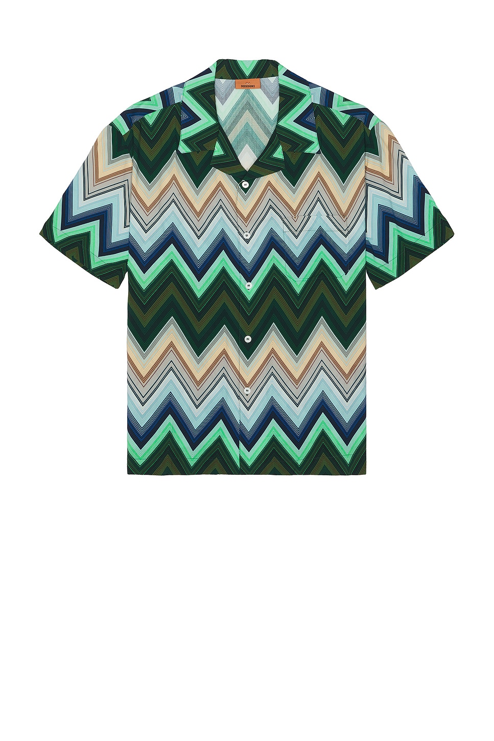 Image 1 of Missoni Short Sleeve Shirt in Green Tones