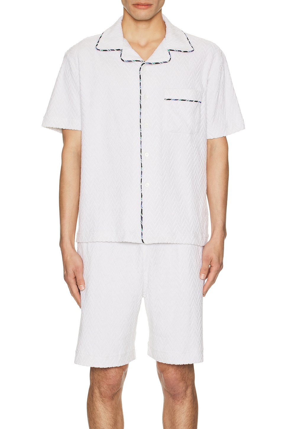 Image 1 of Missoni Short Sleeve Shirt in Arctic White