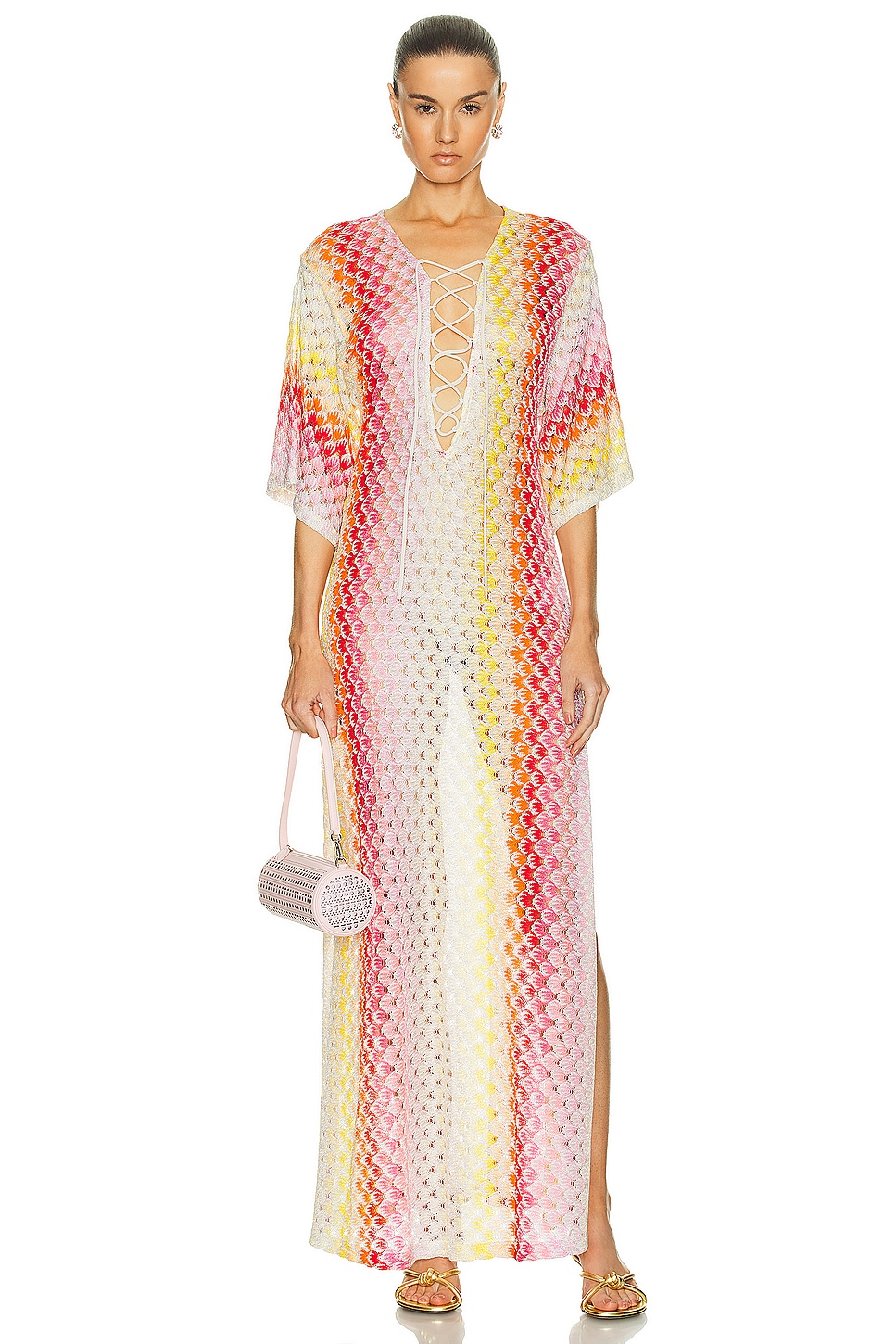 Image 1 of Missoni Long Cover Up Dress in Degrade Red Shades