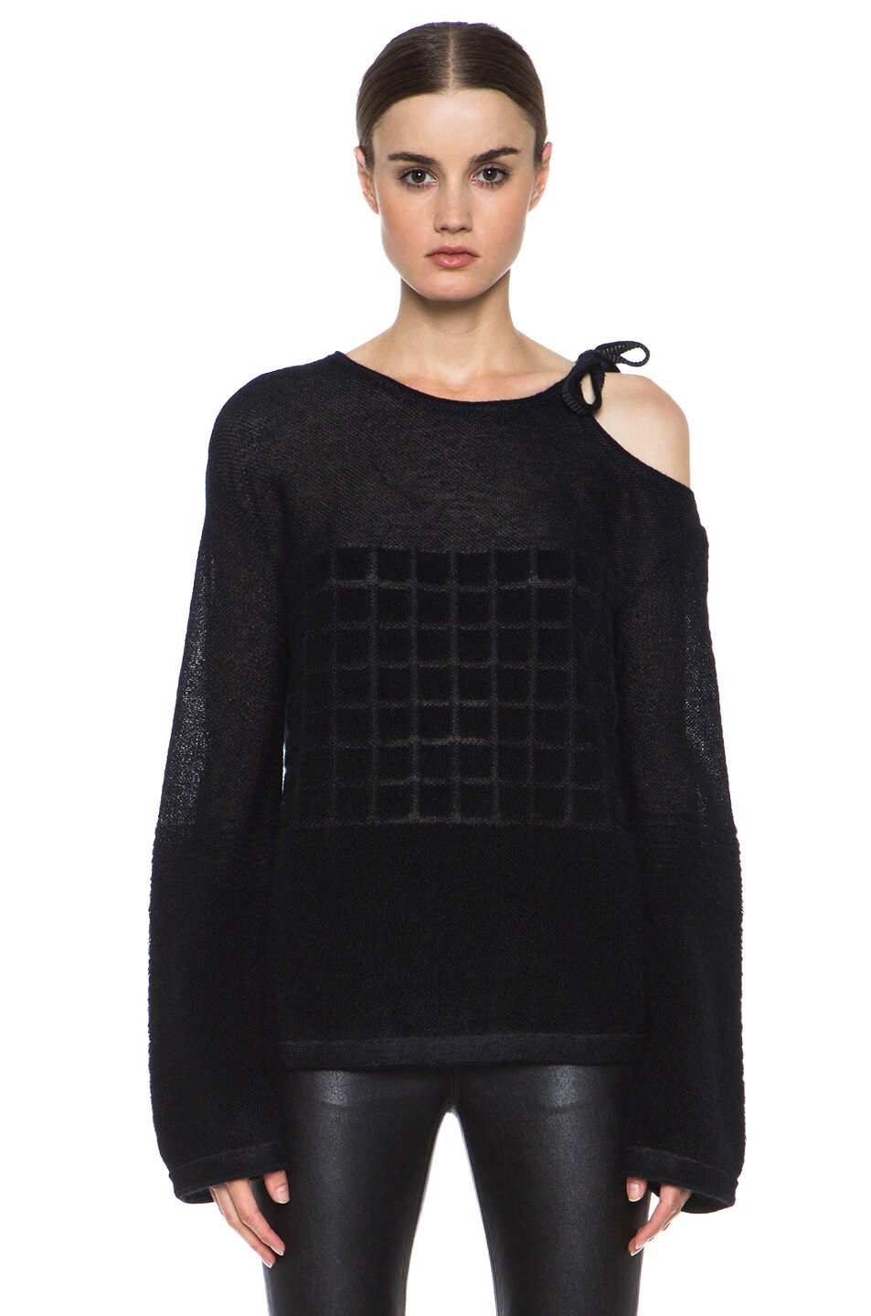 Image 1 of Missoni Mohai-Blend Knit Sweater in Black