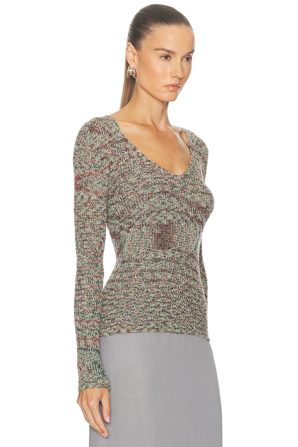 Missoni Deep V Neck Sweater In Neutral