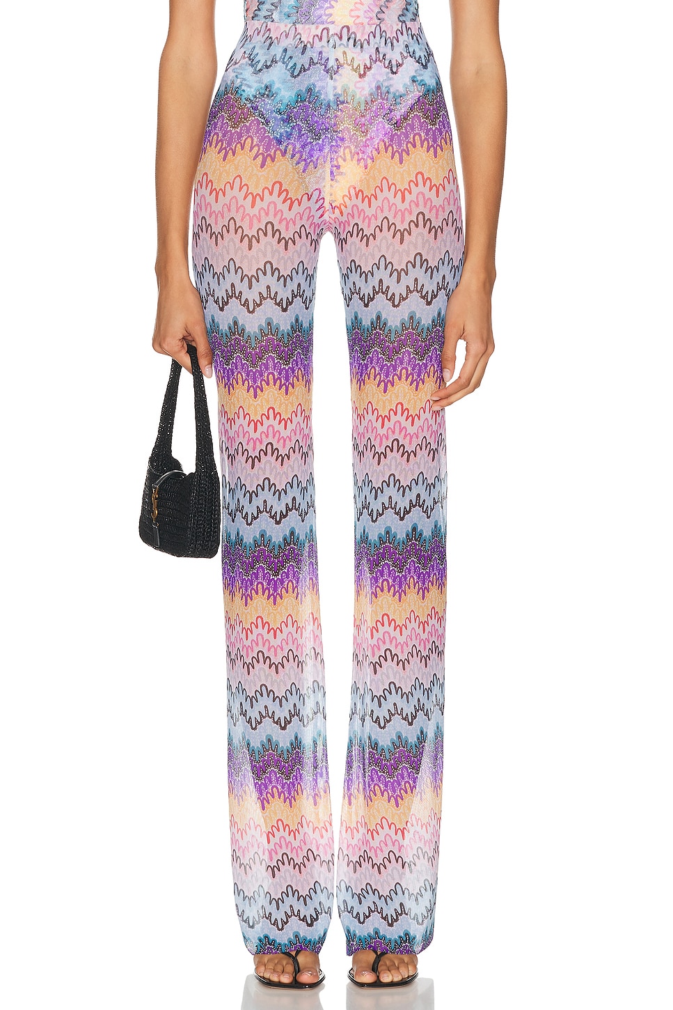 Missoni Wide-leg Trousers In All-over Print