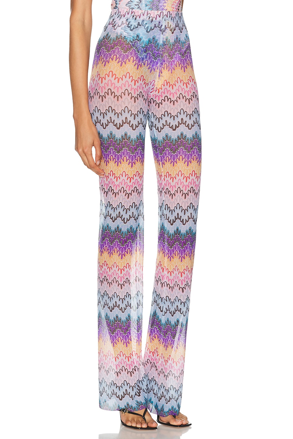 Missoni Wide-leg Trousers In All-over Print