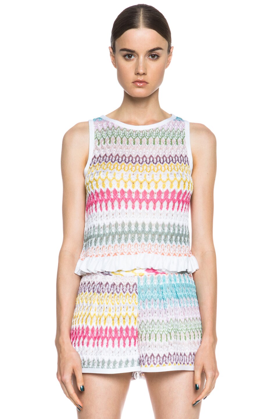 Image 1 of Missoni Knit Crop Top in Yellow Multi