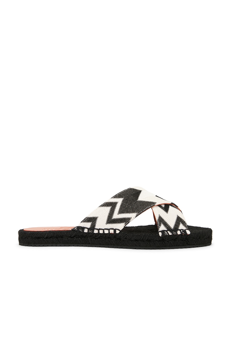 Harlow Slide in Black,White