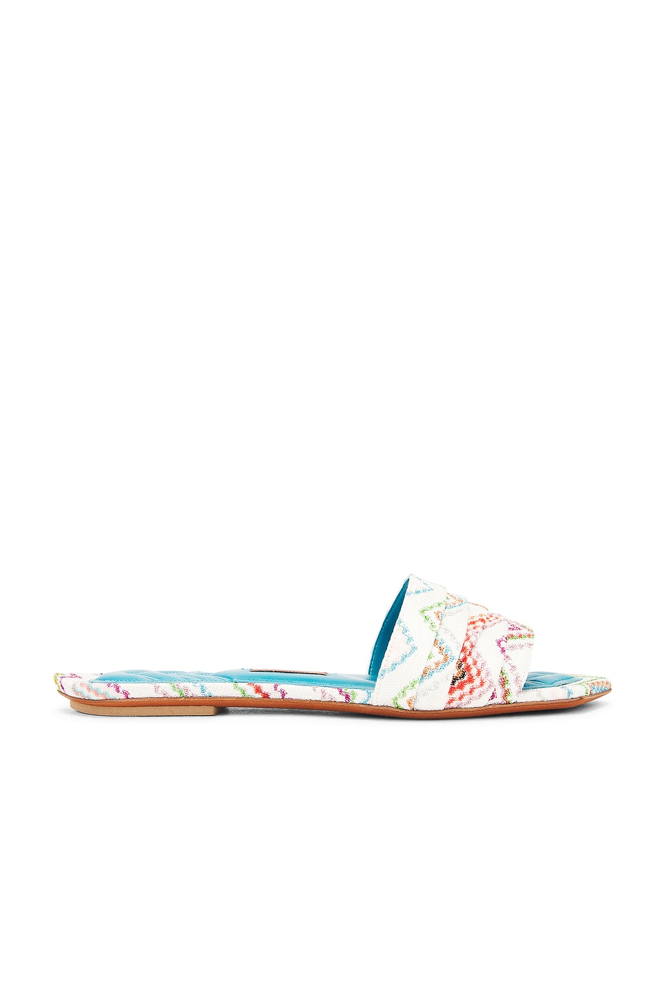 Gia Slide in White,Blue