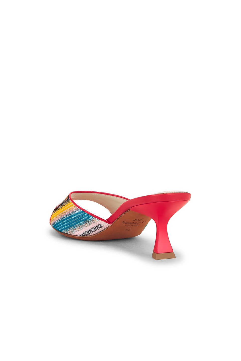 Image 3 of Missoni Cara Mule in Stripes Mare & Flamingo