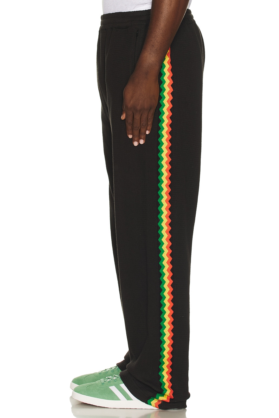 Image 1 of Mister Green Crochet Tracksuit Pant in Black