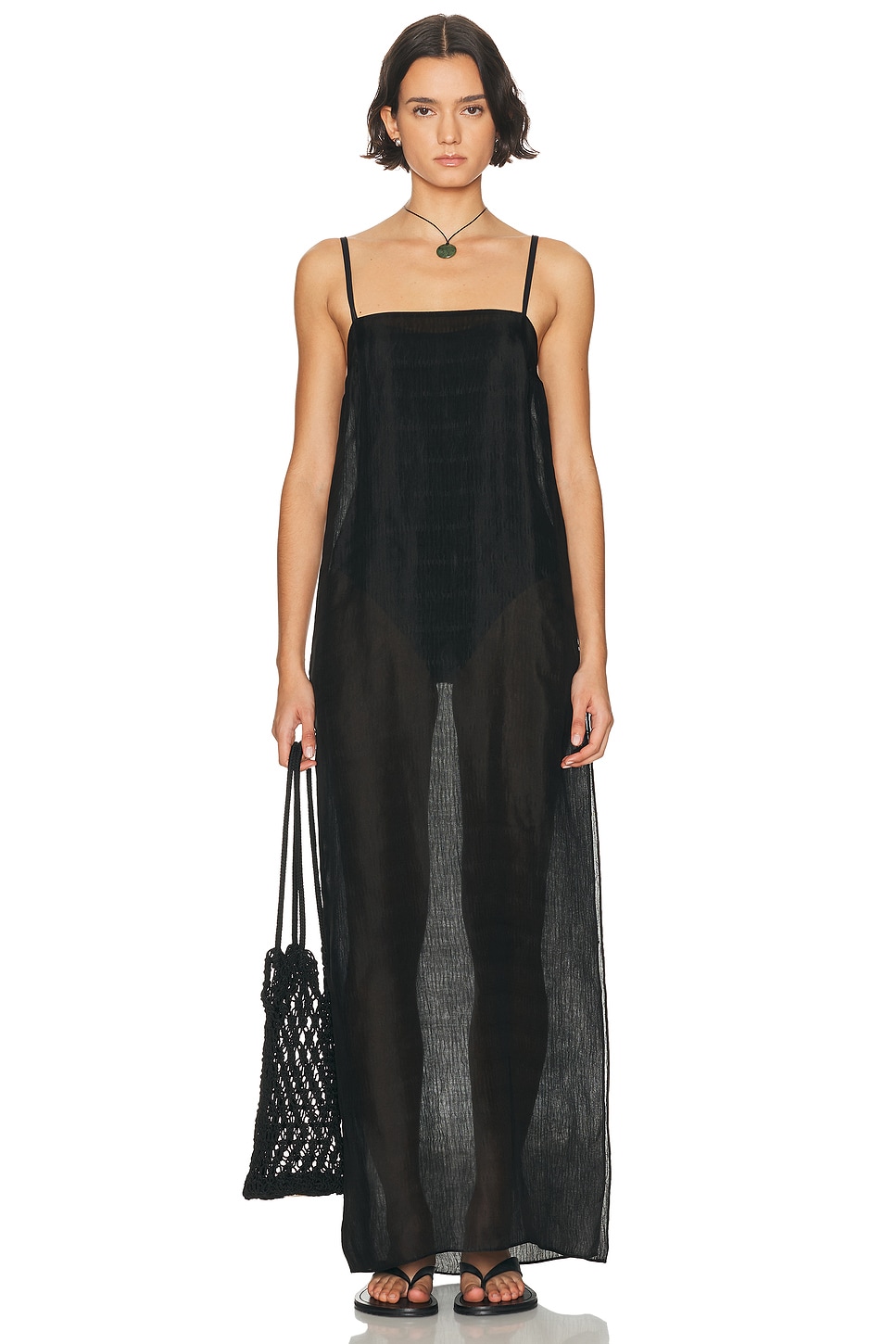 Matteau Sheer Cami Dress In Animal Print