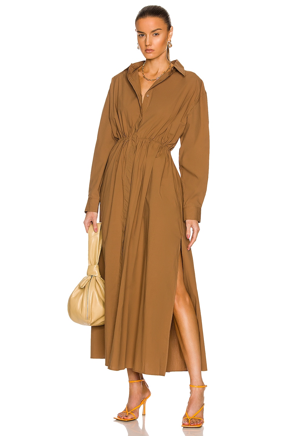 Image 1 of Matteau Channel Shirt Dress in Cinnamon