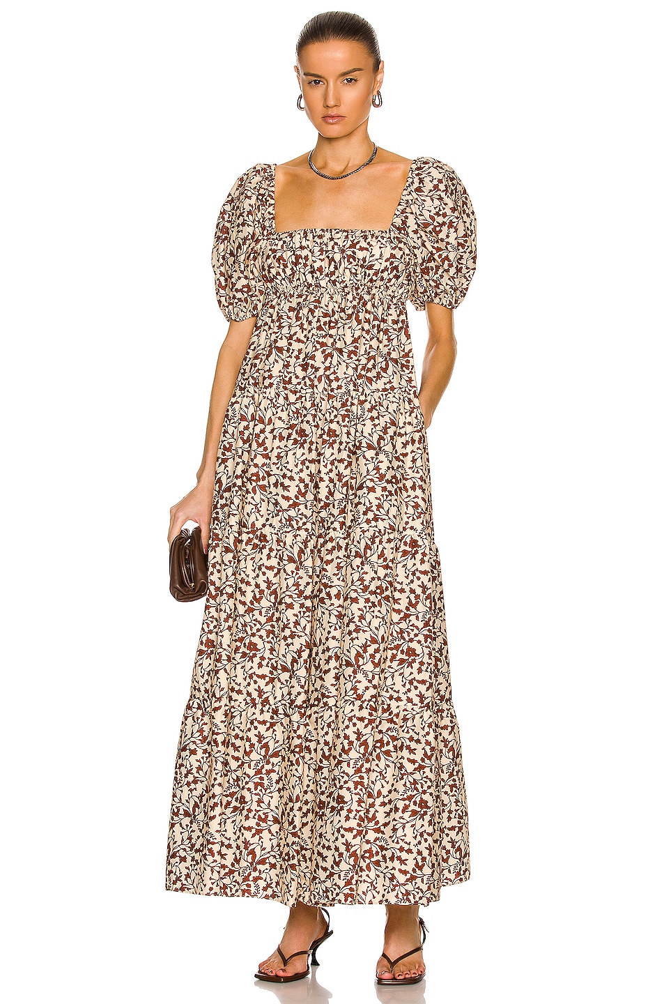 Image 1 of Matteau Shirred Tiered Dress in Santal
