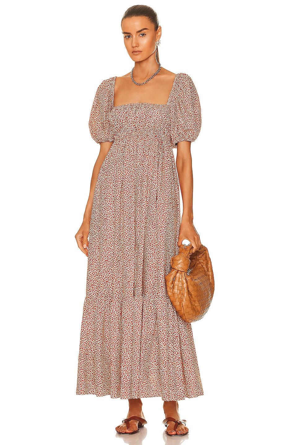 Image 1 of Matteau Shirred Peasant Dress in Starflower