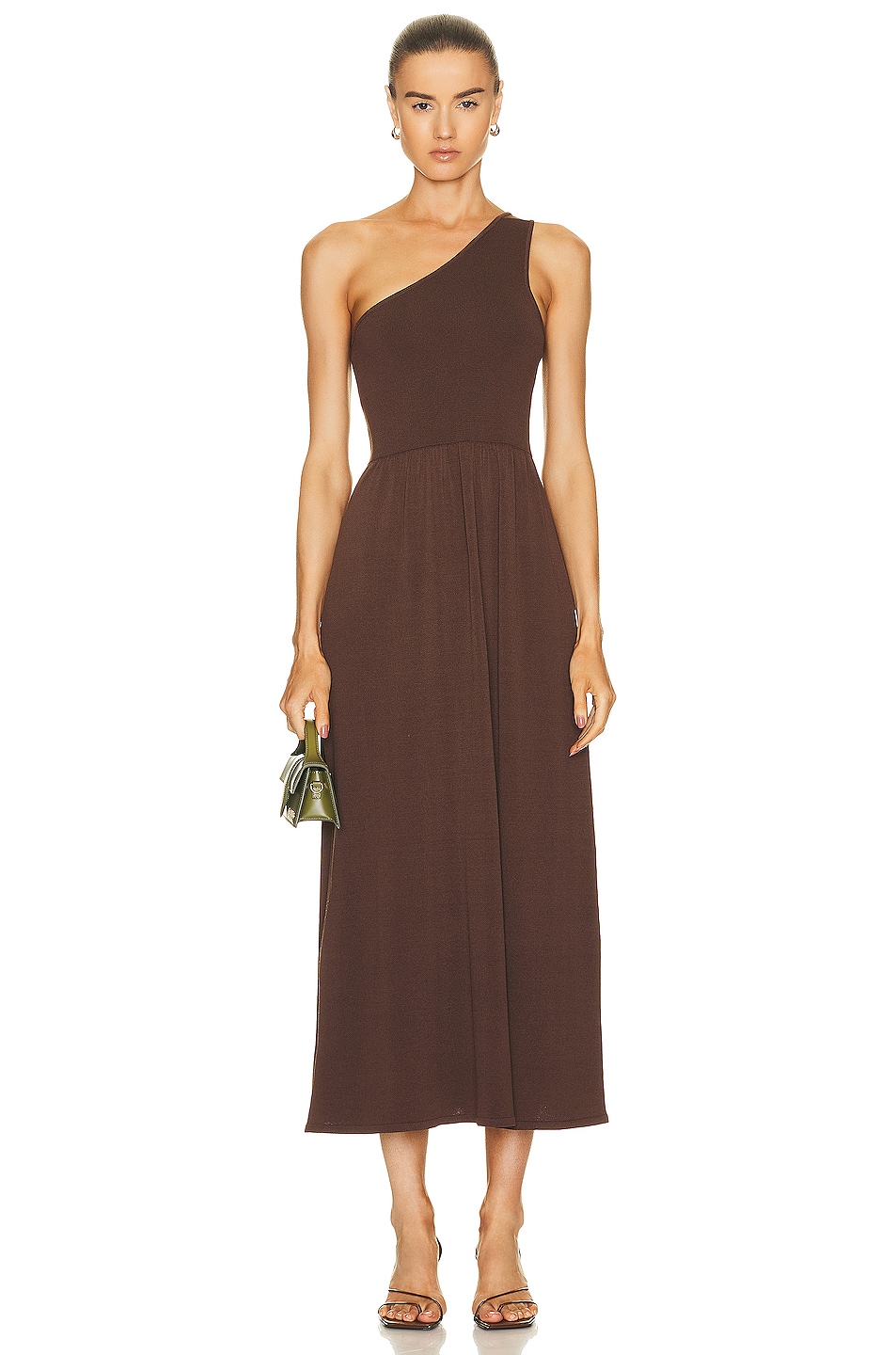 Image 1 of Matteau Asymmetric Knit Dress in Cacao