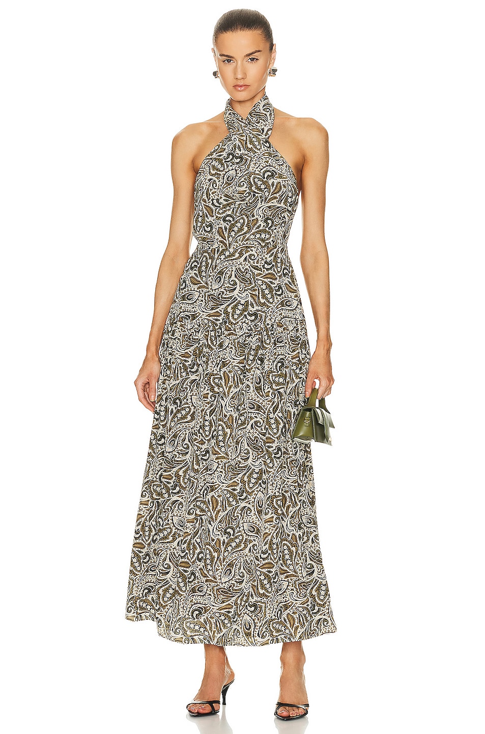 Image 1 of Matteau Scarf Halter Dress in Paisley