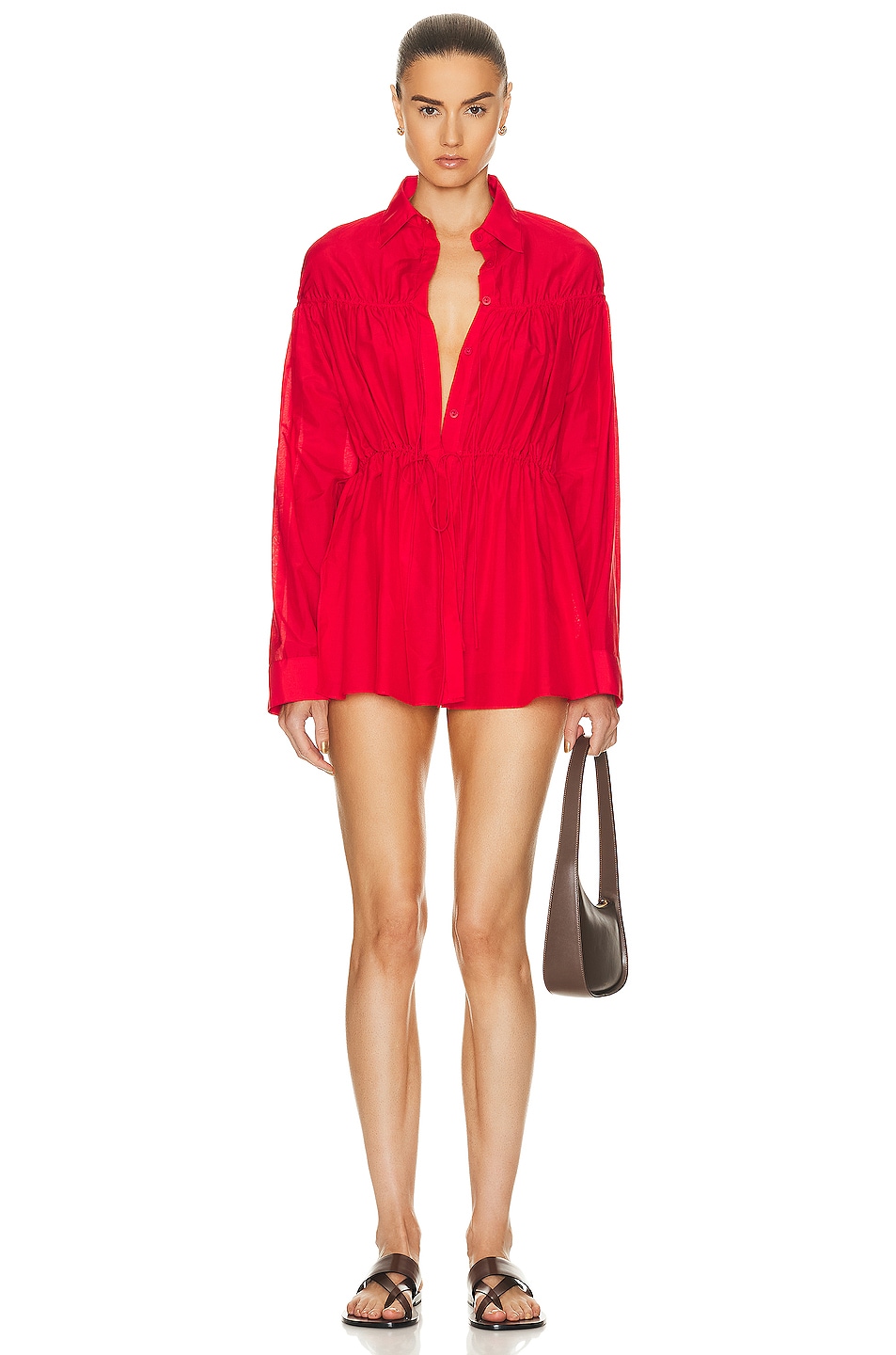 Image 1 of Matteau Drawcord Tunic in Rosso