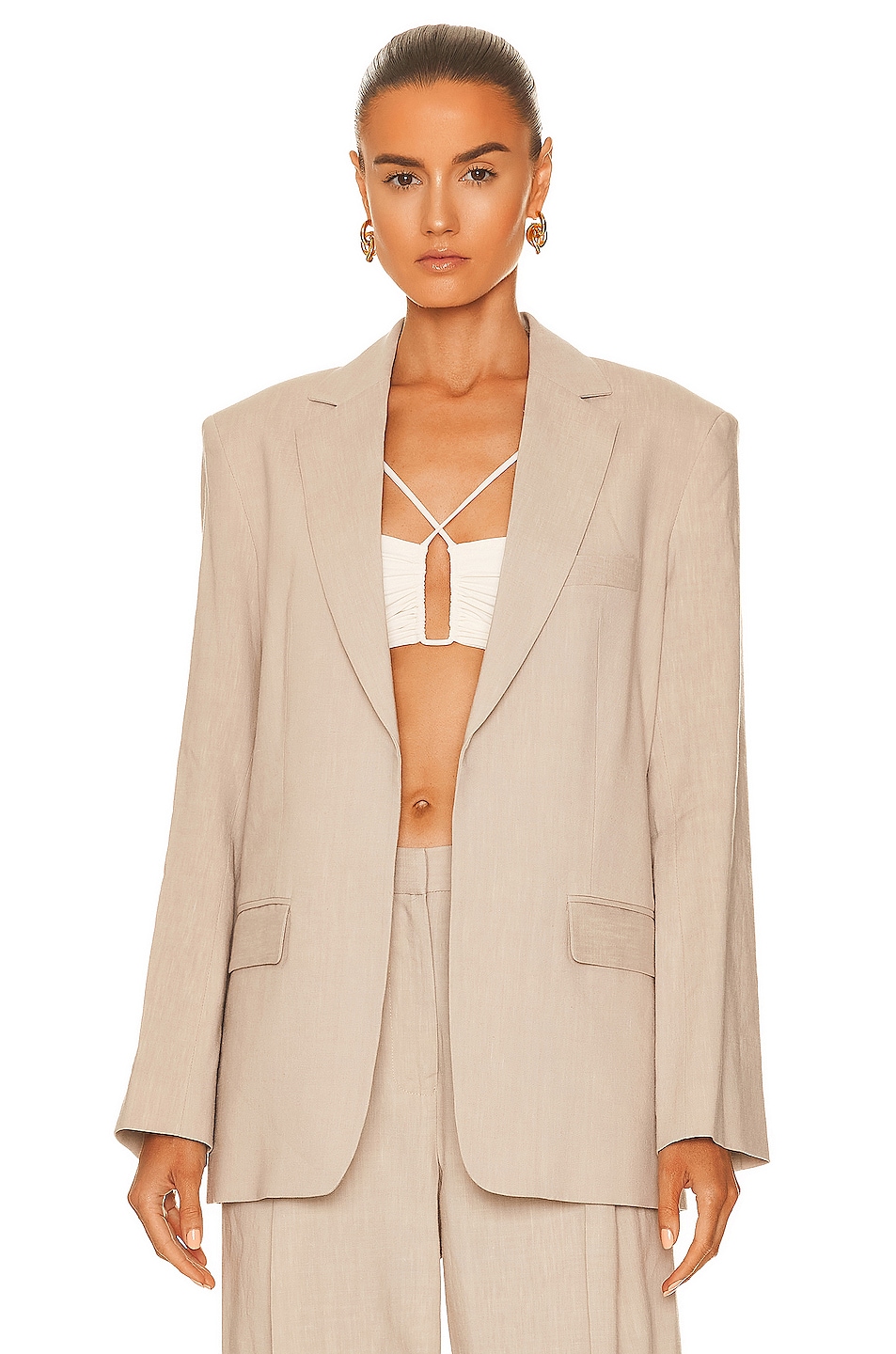 Image 1 of Matteau Relaxed Linen Blazer in Natural