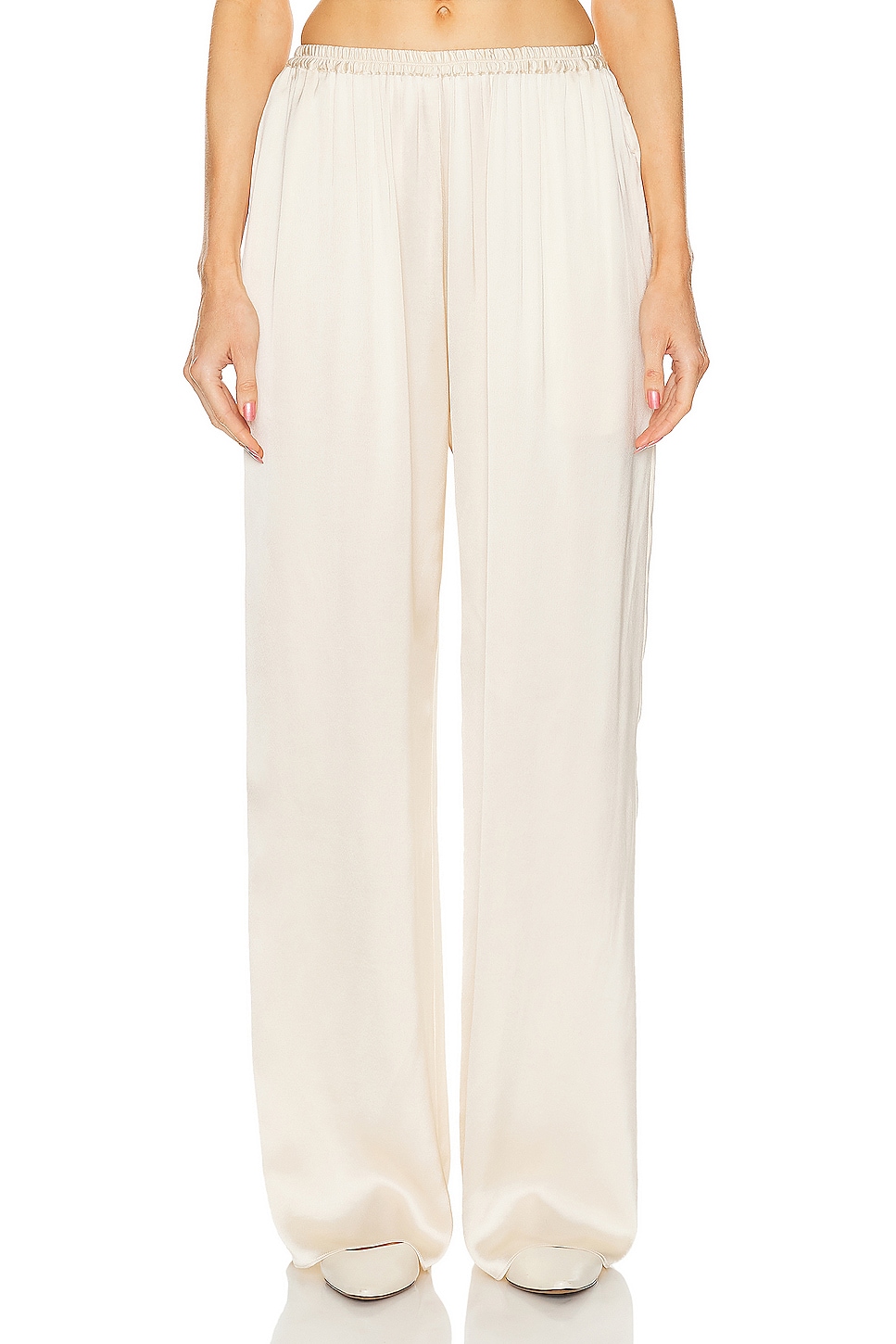 Image 1 of Matteau Relaxed Satin Pant in Ivory