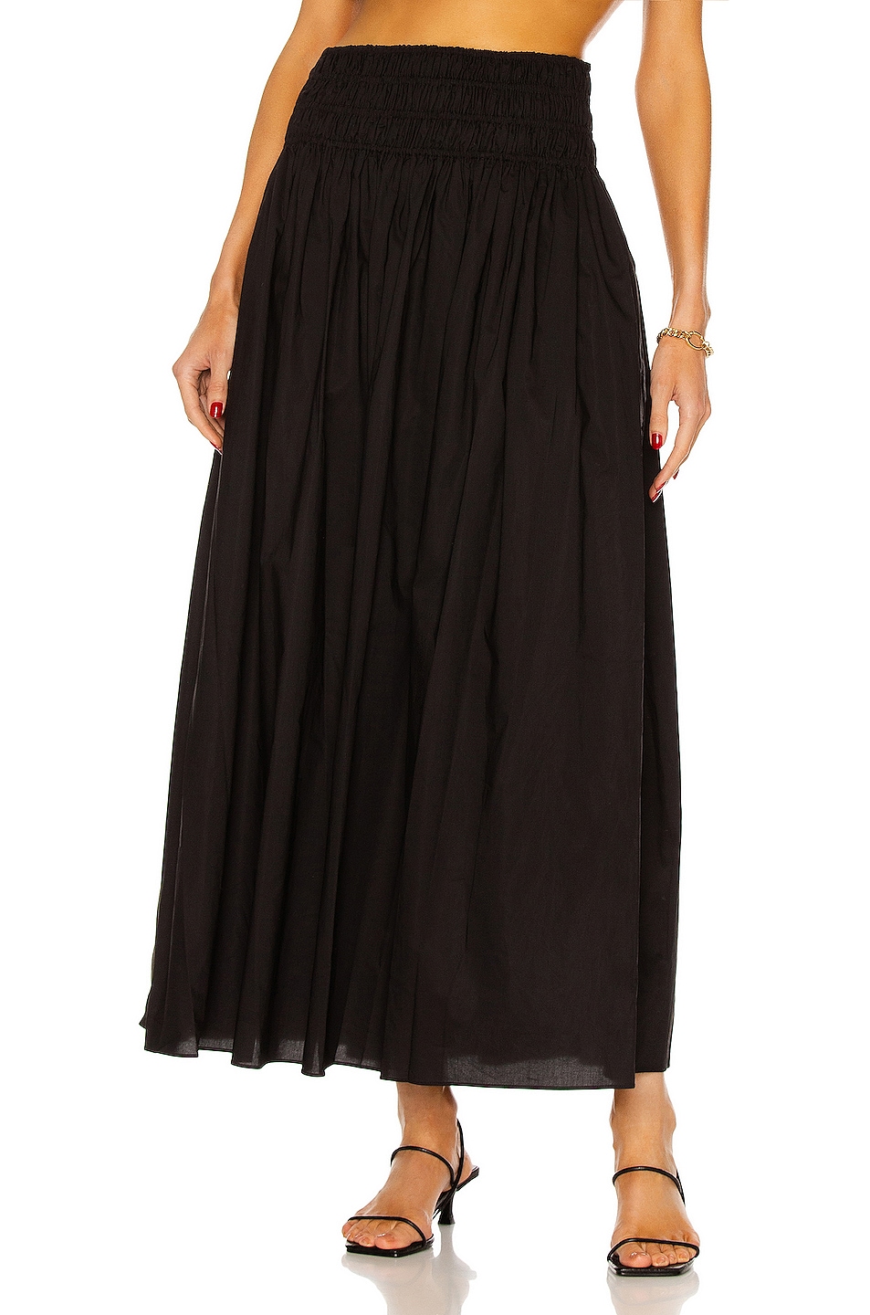Image 1 of Matteau Shirred Skirt in Black