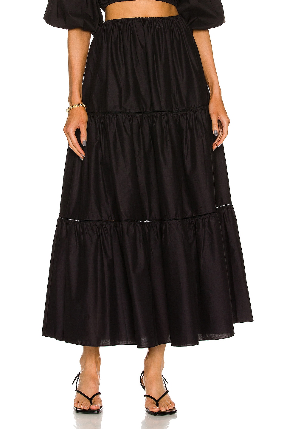 Image 1 of Matteau Tiered Skirt in Black