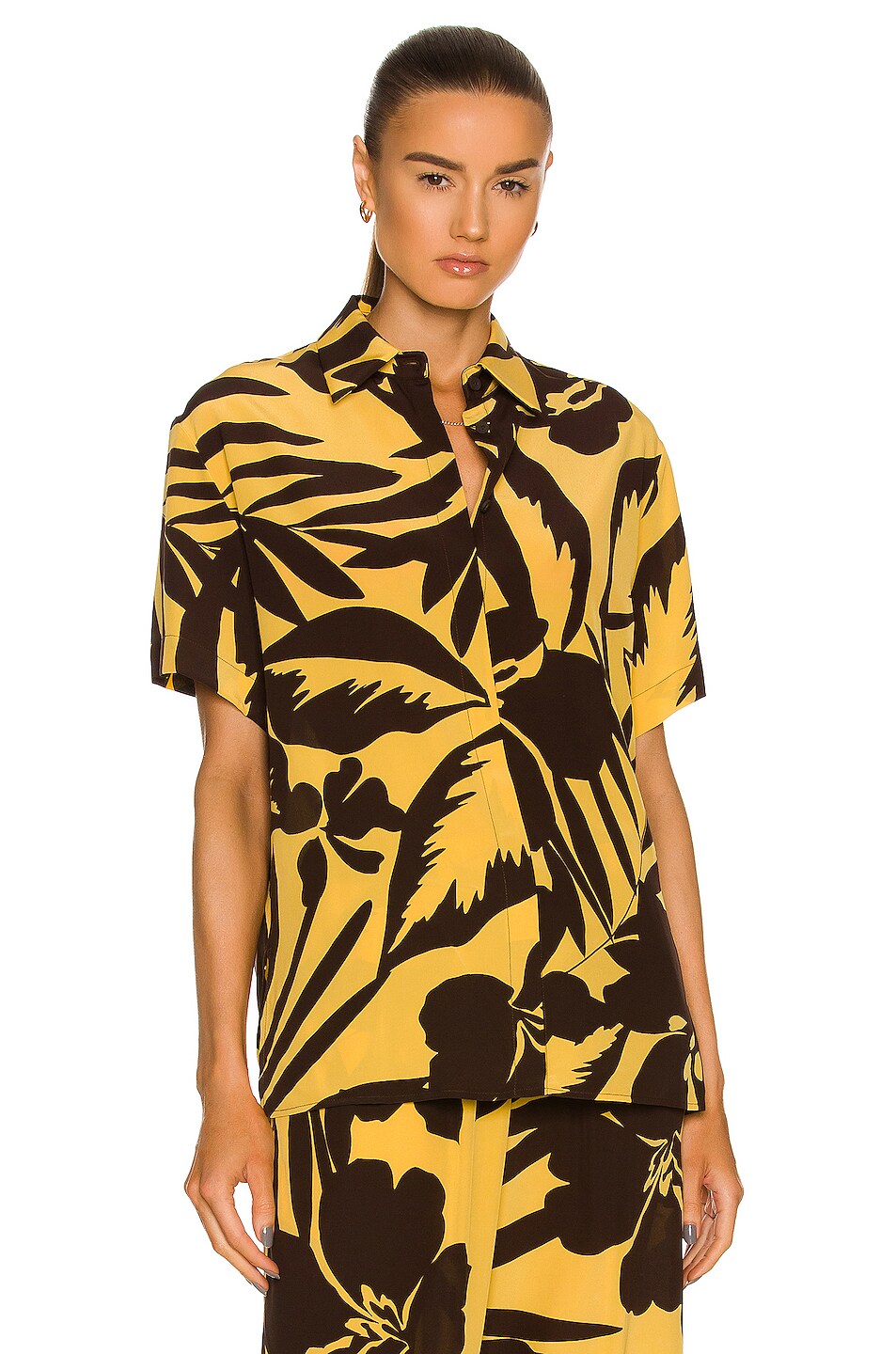Image 1 of Matteau Short Sleeve Shirt in Banana Palm