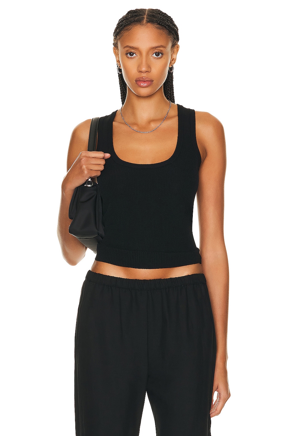 Image 1 of Matteau Ribbed Tank Top in Black