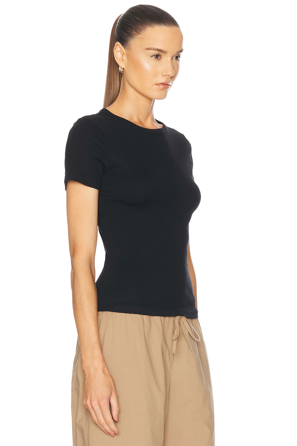 Matteau Black Fitted T-shirt In Black